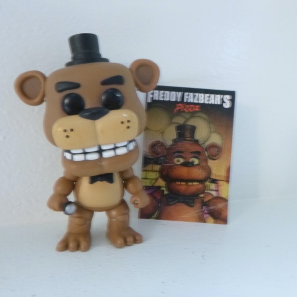FIIVE NIGHTS AT FREDDYS GOLDEN BEAR FIGURE FUNCO wMIKE & TOP-HAT - Picture 4 of 6